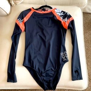 Onesie Long Sleeve Roxy Zip-Up One-Piece Rashguard